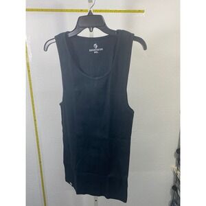 Ekkovision Mens Black Ribbed‎ Tank Top Size 4XL Athletic Gym Workout Shirt